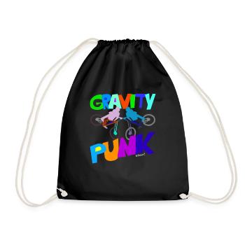 Gravity-bikeart und lifestyle - Turnbeutel - Schwarz - Vorne
