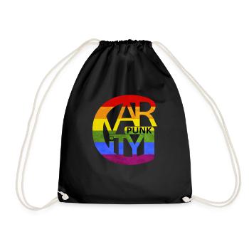 pride gravity Buchstabe für Punks - Turnbeutel - Schwarz - Vorne