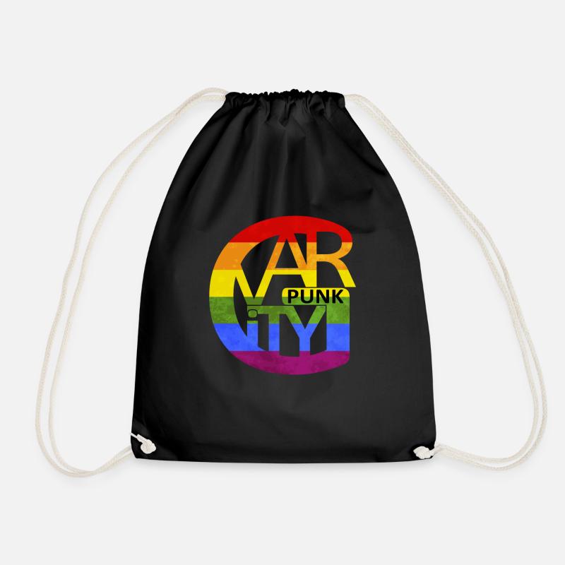 pride gravity Buchstabe für Punks - Turnbeutel - Schwarz