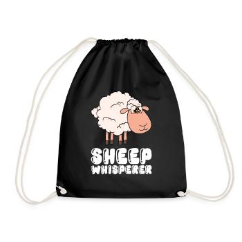 Sheep Whisperer - Drawstring Bag - black - Front