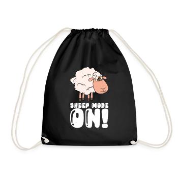 Sheep mode On - Drawstring Bag - black - Front