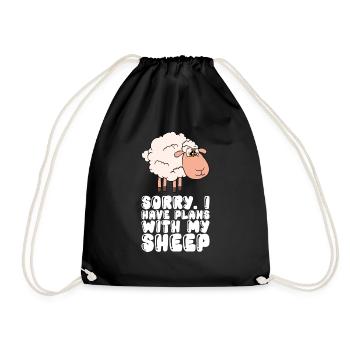 Désolé, j’ai des projets avec mes moutons - Sac de sport léger - noir - Devant
