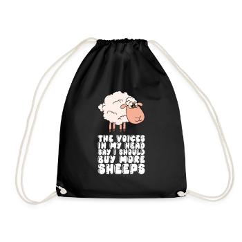 Je devrais acheter plus de moutons - Sac de sport léger - noir - Devant