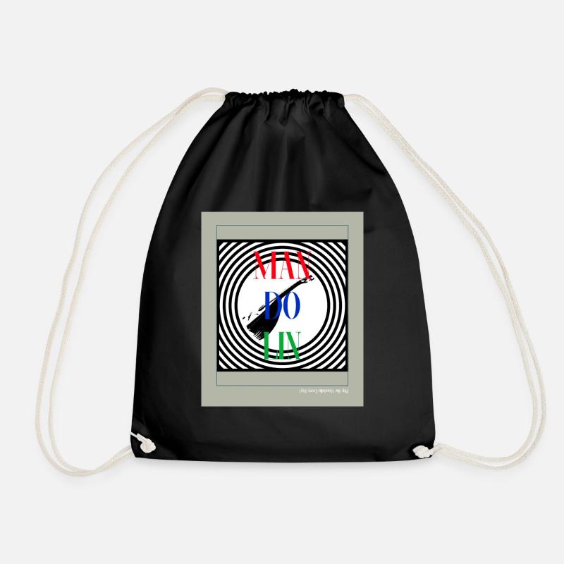 Man do lin (drei Zeilen) mit Kreisdesign mit Mando - Turnbeutel - Schwarz