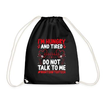 ER Nurse Appreciation Night Shift ER Nursing - Drawstring Bag - black - Front