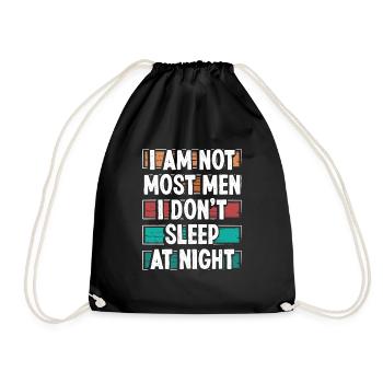 Shift Worker Funny Factory Worker Humor Night - Drawstring Bag - black - Front