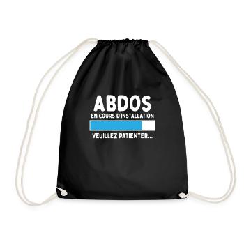 Abdos En Cours Humour Sport Cadeau Musculation - Sac de sport léger - noir - Devant