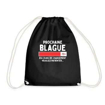 Prochaine Blague En Cours Cadeau Humour Geek - Sac de sport léger - noir - Devant