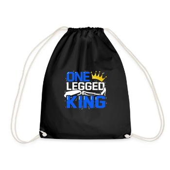 One Legged King Prosthetic Amputation Disability - Drawstring Bag - black - Front