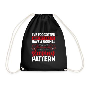 Night Shift Nurse Funny Sleeping Pattern Nursing - Drawstring Bag - black - Front