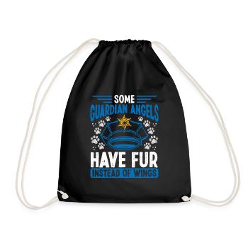German Shepherd Police Dog Owner Police Animal - Drawstring Bag - black - Front