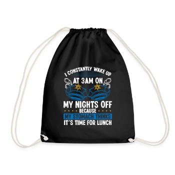Humour Night Shift POlice Officier Drôle Policier - Sac de sport léger - noir - Devant