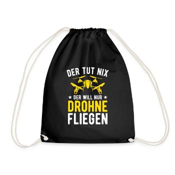 Der Tut Nix Der Will Nur Drohne Fliegen Drohnen - Turnbeutel - Schwarz - Vorne