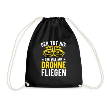 Der Tut Nix Der Will Nur Drohne Fliegen Drohnen - Turnbeutel - Schwarz - Vorne