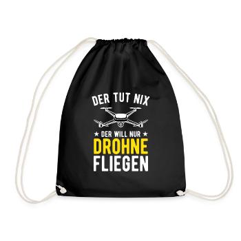 Der Tut Nix Der Will Nur Drohne Fliegen Drohnen - Turnbeutel - Schwarz - Vorne