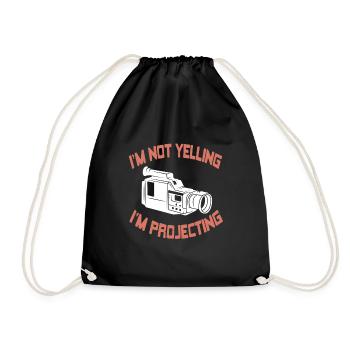 Je ne crie pas, je projette du théâtre drôle - Sac de sport léger - noir - Devant