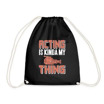 Acting Is Kinda My Thing Retro Theatre T-Shirt - Sac de sport léger - noir - Devant