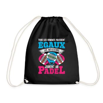 Les meilleurs jouent au padel | logo & dessin - Sac de sport léger - noir - Devant