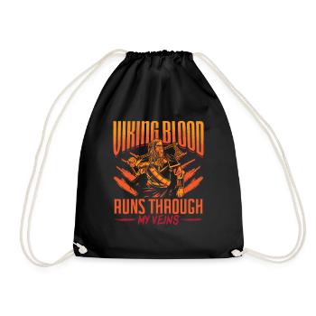 Norse Viking Mythology Design for Viking Warriors - Drawstring Bag - black - Front