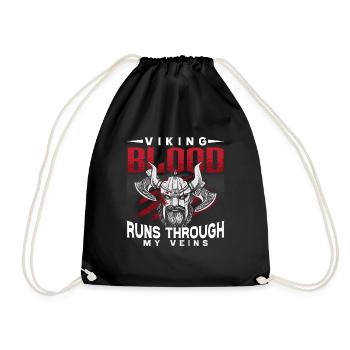 Norse Viking Mythology Design for Viking Warriors - Drawstring Bag - black - Front