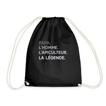 Papa Apiculteur L'Homme La Légende Cadeau Humour - Sac de sport léger - noir - Devant
