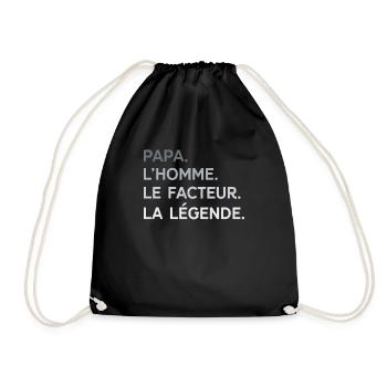 Papa Facteur L'Homme La Légende Cadeau Humour - Sac de sport léger - noir - Devant