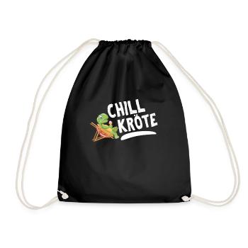 Chill Toad | Funny Turtle Chiller - Drawstring Bag - black - Front