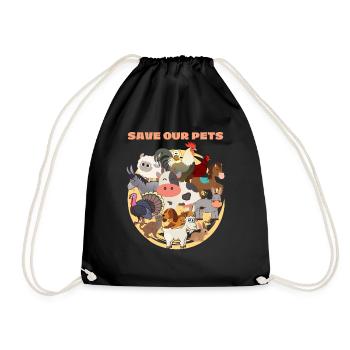 Save Our Pets - Drawstring Bag - black - Front