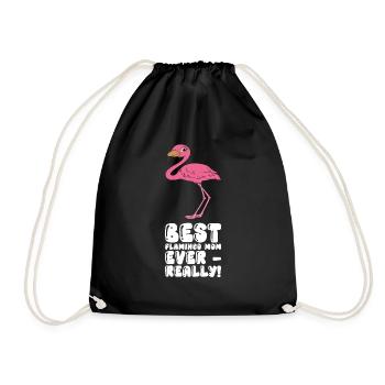 Drôles de graphismes flamants roses - Sac de sport léger - noir - Devant