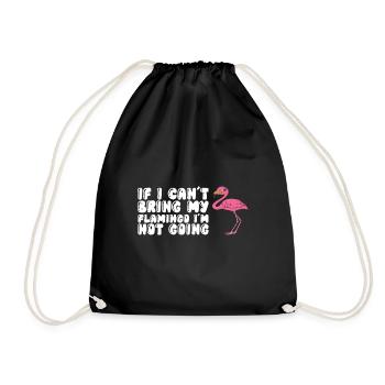 Drôles de graphismes flamants roses - Sac de sport léger - noir - Devant