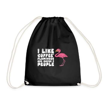 Drôles de graphismes flamants roses - Sac de sport léger - noir - Devant