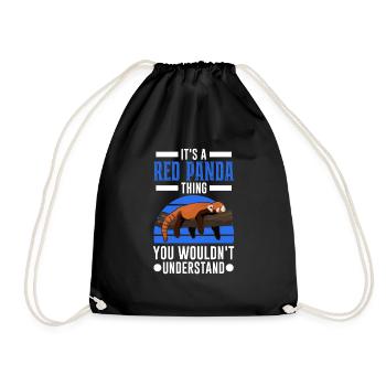 C’est un truc de panda roux panda rouge ours de chat - Sac de sport léger - noir - Devant