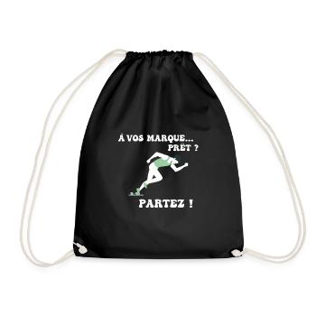À vos marques.. Prêts? Partez! - Sac de sport léger - noir - Devant