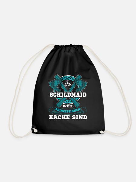 Schildmaid Weil Prinzessinnen Kacke Sind - Turnbeutel - Schwarz