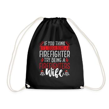 Night Shift Firefighter Wife Women Firefighter - Turnbeutel - Schwarz - Vorne