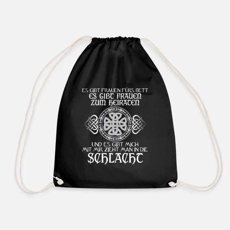 Schildmaid Damen Kriegerin Wikinger Wikinger - Turnbeutel - Schwarz