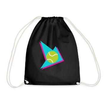 80s tennis Shirt - Turnbeutel - Schwarz - Vorne