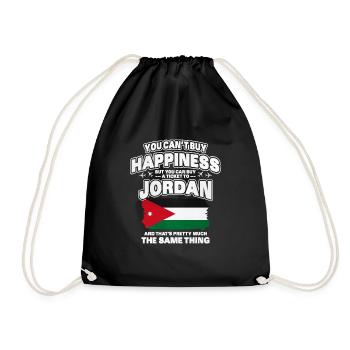 Jordanien - Turnbeutel - Schwarz - Vorne