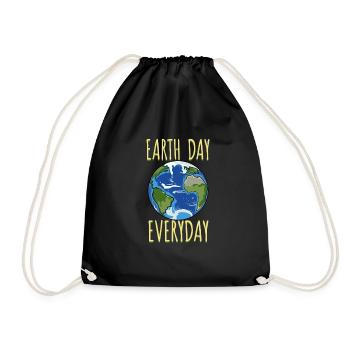 Earth Day Tag Erde Our Earth unsere Erde Planet - Turnbeutel - Schwarz - Vorne