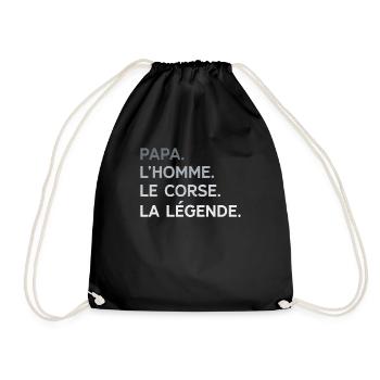 Papa Corse L'Homme La Légende Cadeau Humour - Sac de sport léger - noir - Devant