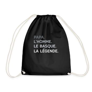 Papa Basque L'Homme La Légende Cadeau Pays Basque - Sac de sport léger - noir - Devant