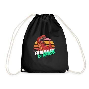 Finally 1st Grade, First Grader - Drawstring Bag - black - Front
