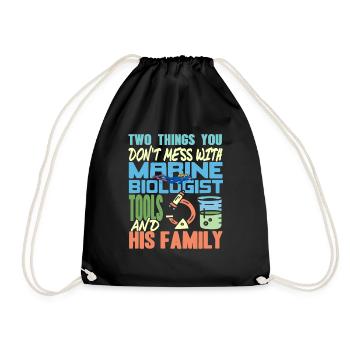 Two Things You Don't Mess With Marine Biologist - Turnbeutel - Schwarz - Vorne