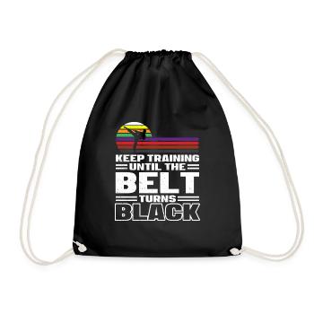 Continuez à vous entraîner jusqu’à ce que la ceinture devienne noire karaté - Sac de sport léger - noir - Devant