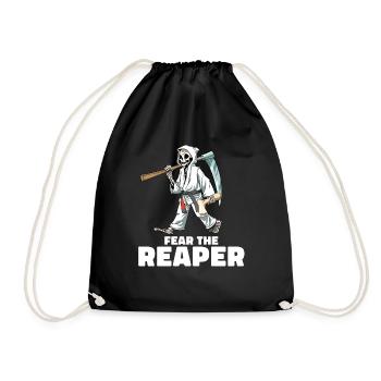Fear The Reaper - Jiu Jitsu Beinschlösser - Turnbeutel - Schwarz - Vorne
