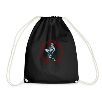 Muay Thai Skelett - Geschützt durch Muay Thai - Turnbeutel - Schwarz - Vorne