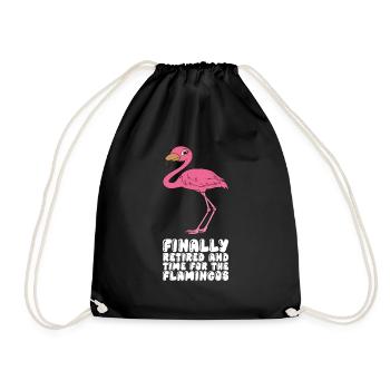 Drôles de graphismes flamants roses - Sac de sport léger - noir - Devant