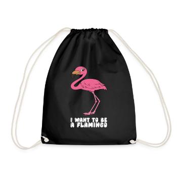 Drôles de graphismes flamants roses - Sac de sport léger - noir - Devant