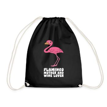 Drôles de graphismes flamants roses - Sac de sport léger - noir - Devant