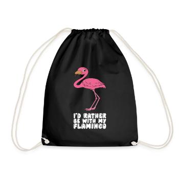 Drôles de graphismes flamants roses - Sac de sport léger - noir - Devant